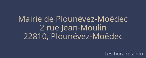 Mairie de Plounévez-Moëdec