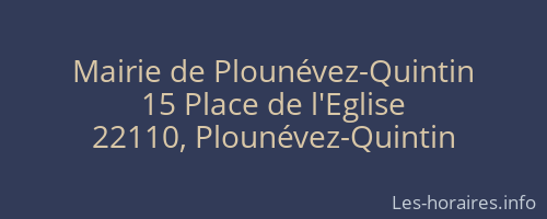 Mairie de Plounévez-Quintin