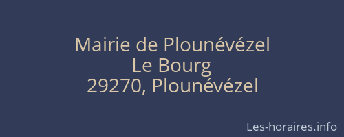 Mairie de Plounévézel