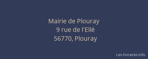 Mairie de Plouray