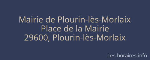 Mairie de Plourin-lès-Morlaix