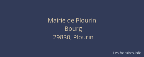 Mairie de Plourin