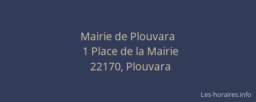 Mairie de Plouvara