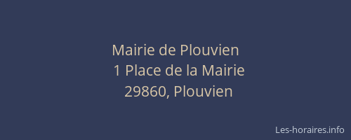 Mairie de Plouvien