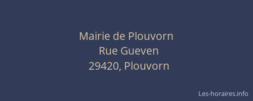 Mairie de Plouvorn