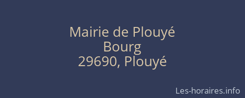 Mairie de Plouyé