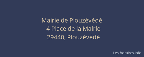 Mairie de Plouz&eacute;v&eacute;d&eacute;
