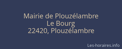 Mairie de Plouzélambre