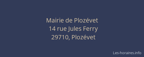 Mairie de Ploz&eacute;vet