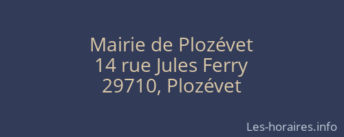 Mairie de Plozévet