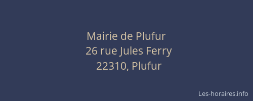 Mairie de Plufur