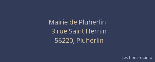 Mairie de Pluherlin