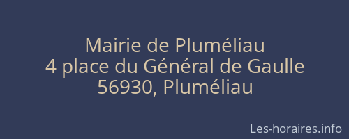 Mairie de Pluméliau