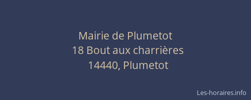 Mairie de Plumetot