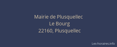 Mairie de Plusquellec