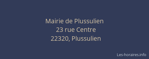 Mairie de Plussulien