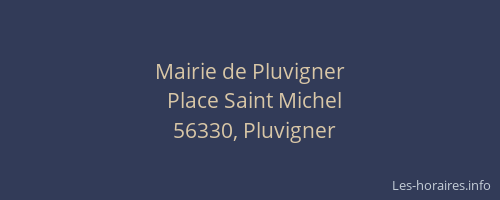 Mairie de Pluvigner