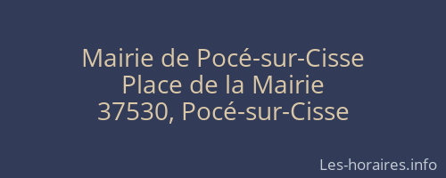 Mairie de Pocé-sur-Cisse