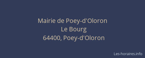Mairie de Poey-d'Oloron