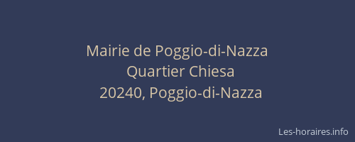 Mairie de Poggio-di-Nazza