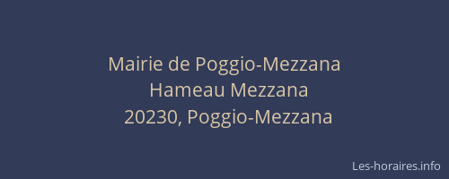 Mairie de Poggio-Mezzana