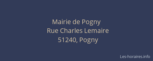 Mairie de Pogny