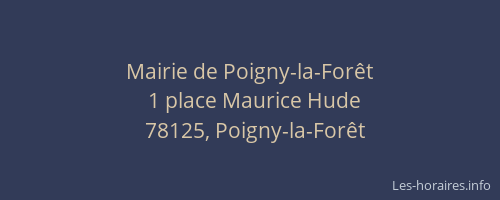 Mairie de Poigny-la-For&ecirc;t