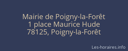 Mairie de Poigny-la-Forêt