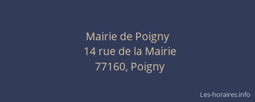 Mairie de Poigny