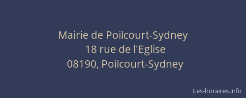 Mairie de Poilcourt-Sydney