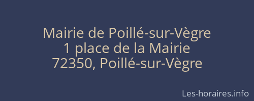 Mairie de Poillé-sur-Vègre