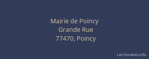 Mairie de Poincy