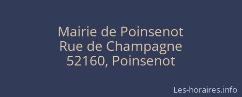 Mairie de Poinsenot