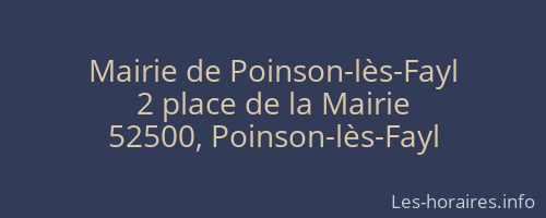 Mairie de Poinson-lès-Fayl