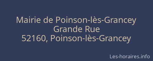 Mairie de Poinson-lès-Grancey