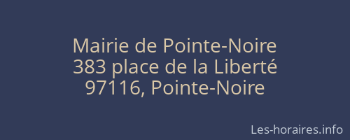 Mairie de Pointe-Noire