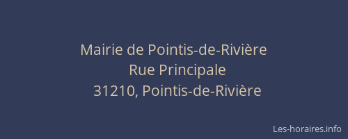 Mairie de Pointis-de-Rivière