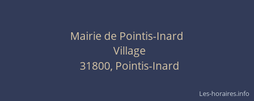 Mairie de Pointis-Inard