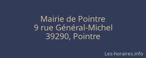 Mairie de Pointre