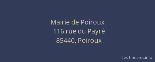 Mairie de Poiroux