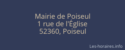 Mairie de Poiseul