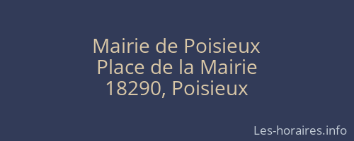 Mairie de Poisieux