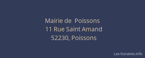 Mairie de  Poissons