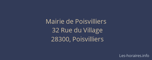 Mairie de Poisvilliers
