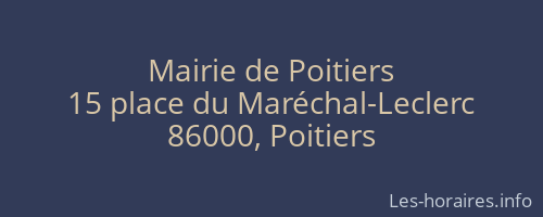 Mairie de Poitiers