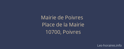 Mairie de Poivres