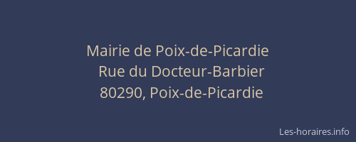 Mairie de Poix-de-Picardie