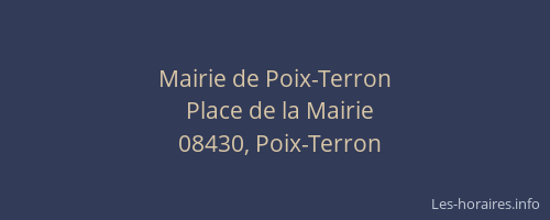 Mairie de Poix-Terron