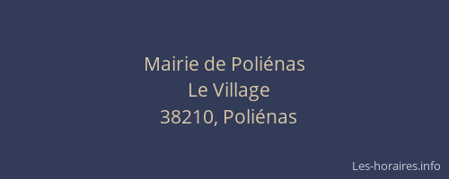 Mairie de Poli&eacute;nas