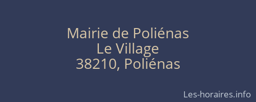 Mairie de Poliénas